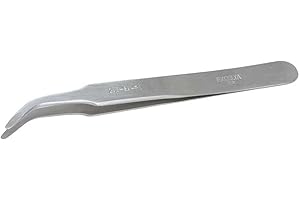Excelta 2AB-SA-PI Tweezer, Curved Tapered Duckbilled, 4.5" Overall Length, Stainless/Anti-Magnetic