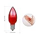 LOHAS E12 Bulb, C7 LED, Candelabra Light bulbs, Red LED Lights, 1 Watt LED Bulb, 360-Degree LED Light, Night Light Bulb, Halloween Decoration, LED Bedroom Lights, 100LM, Non-Dimmable（6Pack）
