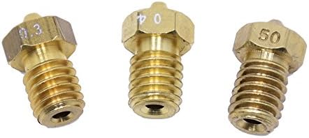 Laptopaid-3PCS 3d Printer 0.3mm 0.4mm 0.5mm Nozzles Extruder Nozzle Print Head for E3D Makerbot