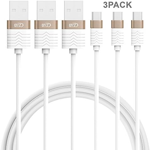 USB Type C Cable, Tonicstar Charger Cable 3 Pack 4ft for Samsung Galaxy S8/S8 Plus, LG G5/G6/V20, Google Pixel XL, Nexus 5x/6p White