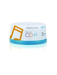 Memorex 15404001 Música CD-R da, 80 Minuto, 700 MB 40 x (30-Pack Spindle) (descontinuado por el fabricante)