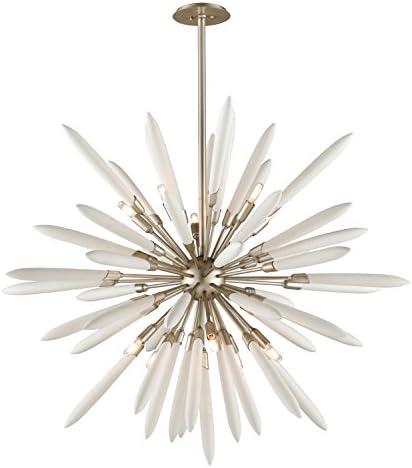 Corbett Lighting 217-710 Altitude Pendant with Bone China Shades, 54", Modern Silver Leaf