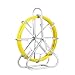 Happybuy Duct Rodder Fibersnake Fish Tape 6mm 1/4inch Fish Tape Fiberglass 425Ft Fiberglass Wire Cable Rod Fishtape Puller