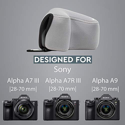 MegaGear Ultraleichte Kameratasche aus Neopren kompatibel mit Sony Alpha A7 III, A7R III, A9 (28-70mm) – Bild 8