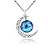 JIAYIQI Men Fancy Galaxy Outer Space Jewelry Hollow New Moon Crystal Cabochon Necklace Earrings Bracelet Set