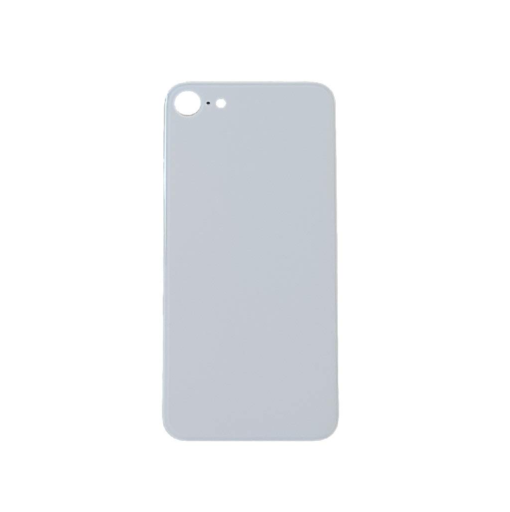 Smartex® Back Cover Glass Rear Housing Replacement compatibile with iPhone 8 | NO LOGO (Silver) — image 1