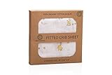 Adore Amore Premium 100% Organic Cotton Baby Fitted Crib Sheet - Soft & Cozy Infant Bedding Accessory, Cute & Adorable Baby Giraffe Design, Breathable Non-Toxic Material, Ideal Baby Shower Gift