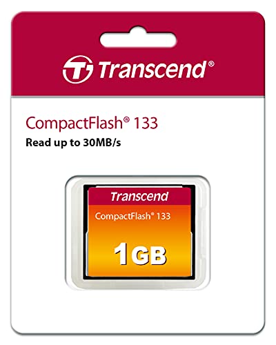 Transcend 1GB CompactFlash CF Memory Card, Up to 50MB/s, MLC, DSLR Camera