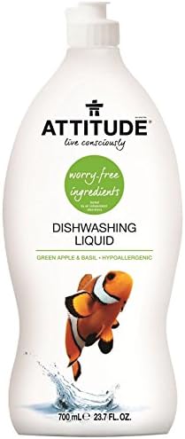 ATTITUDE Dishwashing Liquid - 23.7 oz - Green Apple &amp; Basil