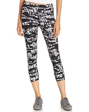 Performance Printed Capri Leggings Black Small