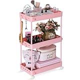 TOOLF Rolling Storage Cart, 3 Tier Utility Cart on