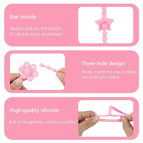 Adorila Toy Safety Straps, 1 Drag 3 Adjustable Silicone Toy Holder