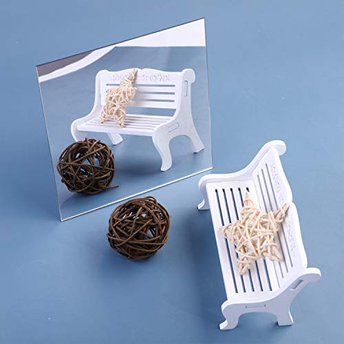 Aneco 6 Pack Thick Flexible Mirror Sheets Stick on Mirror Sheet Mirror