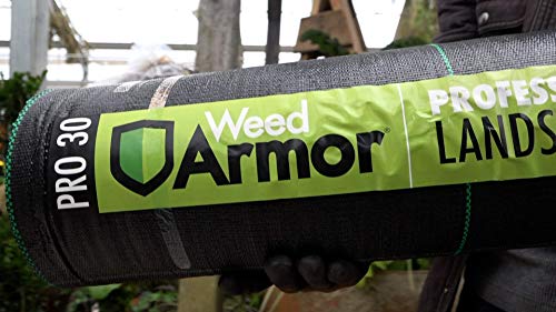 Weed Armor Pro 30,Ground Cover Landscape Fabric, Weed Barrier Fabric, Stabilization, Underlayment (3'x50')