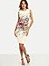 Floerns Women's Sleeveless Floral Work Party Cocktail Bodycon Dress Multicolor S