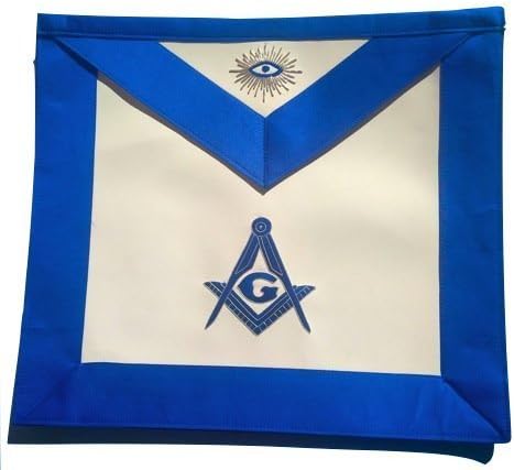 EquinoxMR Delux Master Mason Royal Blue Satin Blue Lodge Apron MA-101-S