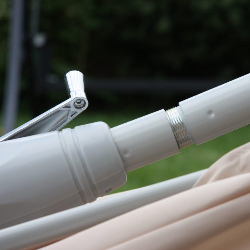 Alu Sonnenschirm Gartenschirm N23, 2x3m, rechteckig, neigbar, rostfrei ~ creme – Bild 3