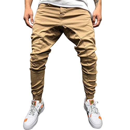 LISTHA Zipper Pocket Sports Pants Mens Personal Elastic Smallfoot Trousers