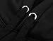 DJT Women's Batwing Long Sleeve Oversized Plain Hoodie Sweatshirt X-Large Black