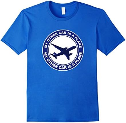 Men's My Other Car Is A Plane Airplane Pilot In Command T Shirt XL Royal Blue