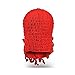gloednApple Windproof Octopus Winter Warm Knitted Wool Ski Face Mask Knit Beard Squid Beanie Hat Cap (Red)