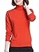 Betusline Women Fashion Basic Solid Turtleneck Sweater Pullover Orange,US 10
