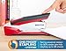 Bostitch Office InPower Spring-Powered Premium Desktop Stapler - One Finger, No Effort, Red/Silver (1117)