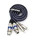 JOLGOO XLR to RCA Cable, Dual XLR Female to Dual RCA Male, 5 Feet HiFi Audio Cable, 4N OFC Wire, for Amplifier, Mixer, Microphone