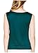 METWAY Women's Tank Tops Comfy Fit Swing Neck Silk Sleeveless Shirts Medium Dark Green