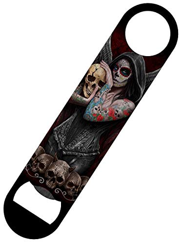 Spiral Muertos Dias Bar Blade Bottle Opener Black 18x4cm