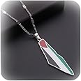 Palestine Necklace Free Palestine Flag Necklace for Women Palestine Scarf Necklace Palestinian Map Pendant Necklace Bring Them Home Now Necklace Ceasefire Now Palestine Gifts for Women Men