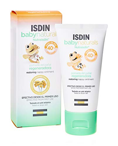 ISDIN Baby Naturals Pomada del Panal Regeneradora, Protege y Regenera la Piel Sensibilizada, con 40% Zinc, 50 ml