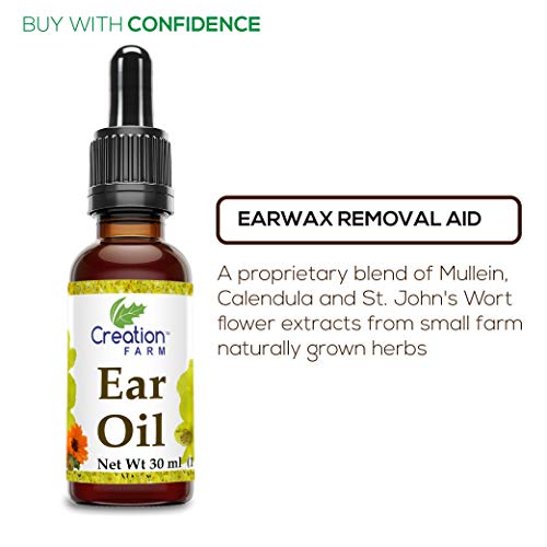 Creation Farm Ear Oil Drops with Mullein, Calendula, St Johns Wort, All