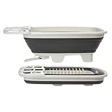 Prep Solutions by Progressive Swivel Spout Collapsible Dish Drainer PS-202 Large Dish Tub, Pop Up Portable Dish Tub, Washing Basin