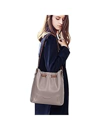 S-ZONE - Bolso bandolera de piel auténtica para mujer