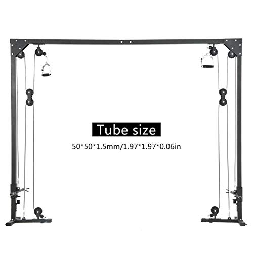 GiODLCE Cable Crossover Machine Fitness Functional Trainer with Heavy Duty Rotating Pulleys Multi-Grip Pull-Up Workout Station - Thumbnail 6