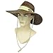 Hawaiian Tropic Large Wide Brim Chin Strap Floppy Sun Beach Straw S/M Hat Cap
