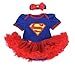 Baby's All in 1 Fancy Dress Halloween Christmas Princess Party Romper Suits (XL (12-18 Months), Supergirl-Blue)