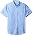 IZOD Uniform Young Mens Short Sleeve Button-down Oxford Shirt, Ox Blue, 40/41