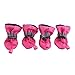 Royal wise Anti-Slip Dog Boots Pet Dog Cat Shoes Soft Stockings for Doggie 4PCS (S, SprRose)