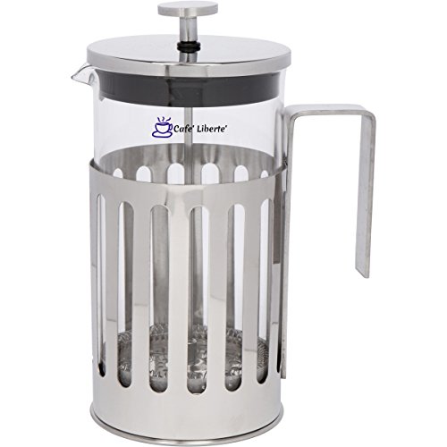 Click Here to See More Images Cafe'Liberte' French Coffee/Tea Press - 8 Cup (1 Liter/34 oz) - Polished Stainless Steel