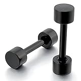 Zysta Pair Black Barbell Screw Stainless Steel