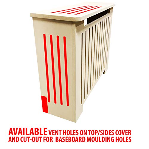 MDF Radiator Cover Heating Cabinet with Ventilation on Both Sides, 26 Tall x 40 Wide - Custom Made - MD7