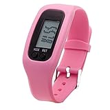 Fitness Tracker Watch, Simply Operation Walking Running Pedometer with calorie burning and steps counting by Bomxy (Pink)