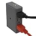 Litesun (4 Pack) Side Entry Outlet Plug 6-Way Electrical Socket Splitter Wall Mount Current Tap Adapter In Grey