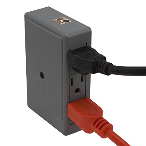 2 Side Entry 6-Way Electrical Socket Outlet Splitter In-Wall Tap Adapter In Grey