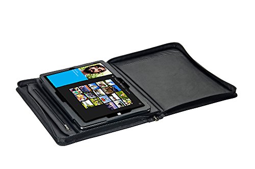 Premium Leather Organizer Padfolio with Folding Center Panel, for The New Surface Pro