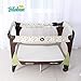 Biloban Waterproof Pack N Play Sheets 100% Organic Cotton, 2 Pack Portable Playard/Mini Crib Mattress Sheets, Ultra Soft, Cream White, Pre-Shrink, Bag Packaging