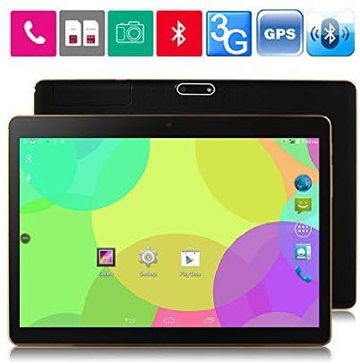 Ambiel 9.6" OctaCore smart phone G Smart Phone Android WiFi Tablet Phablet with 2 SIM Card Slots 280x800 Display, GPS, Bluetooth Net10 3g Phone Tablet 1g Ram 16G Rom(Black)