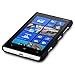 NOKIA LUMIA 820 HYBRID RUBBERISED BACK COVER CASE (SOLID BLACK)